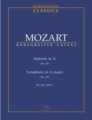 Symphony No. 29 K. 201 Study Scores sheet music cover Thumbnail